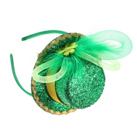 SAFIGLE Patrick's Day Headband for Women Shamrock Top Hat Design Festive Holiday Hair Accessory for Parades Parties and Celebrations Unique Cosplay and Celebration Headband