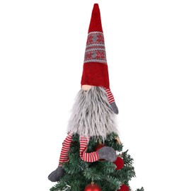 Gnome Christmas Tree Topper,Gnome Christmas Ornaments Santa Gnomes Plush Party Decoration Ornament Supplies