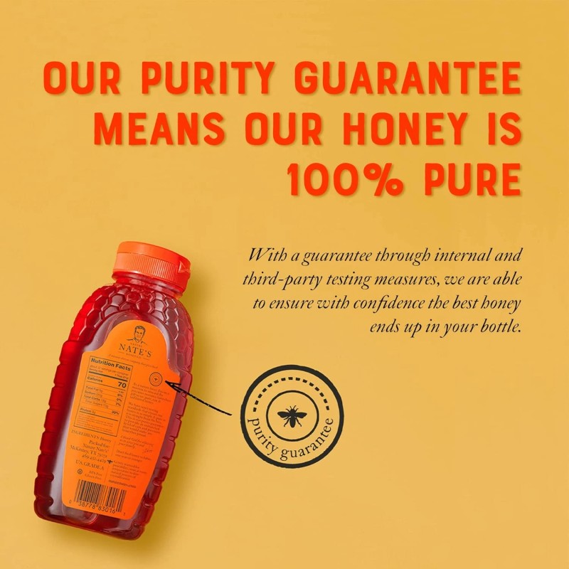 Nature Nate's Nate's 100% Pure, Raw & Unfiltered Honey, Award-Winning