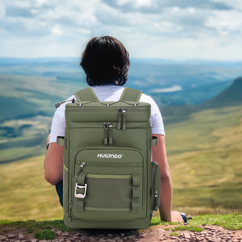 Hulongo 30L Large Waterproof Leakproof Cooler Backpack for Men &