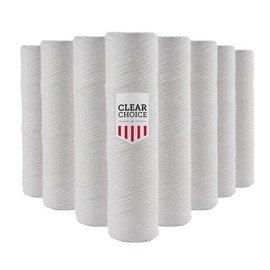 Clear Choice Sediment Water Filter 1 Micron 10 x 2.50" Water Filter Cartridge Replacement 10 inch RO System PFC4002 WFPFC4002, 155186-43 CW-F, 8-Pk