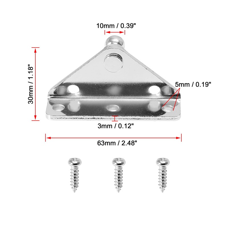 X AUTOHAUX 4 Set 10mm Car Ball Studs Mounting Brackets