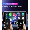 RGB LED Wireless CarPlay/Android Auto Adapter USB/UBS C for Factory