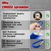 sprookber 5" Heavy Duty Aluminum Carabiners, Large D-Ring Clips, Spring