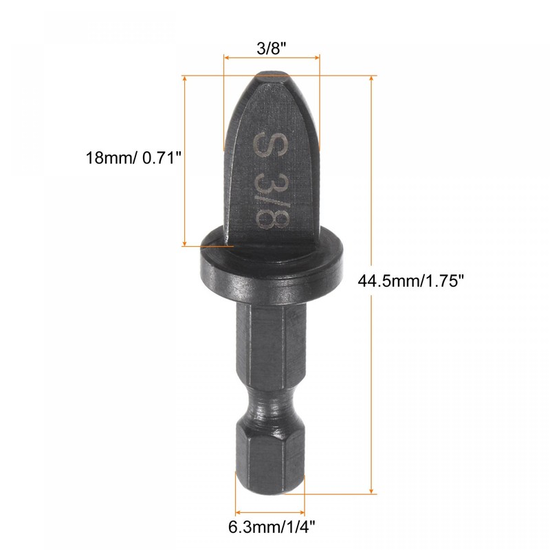 uxcell 3/8" Swaging Tool Drill 1/4" Hex Handle Repairing Flaring