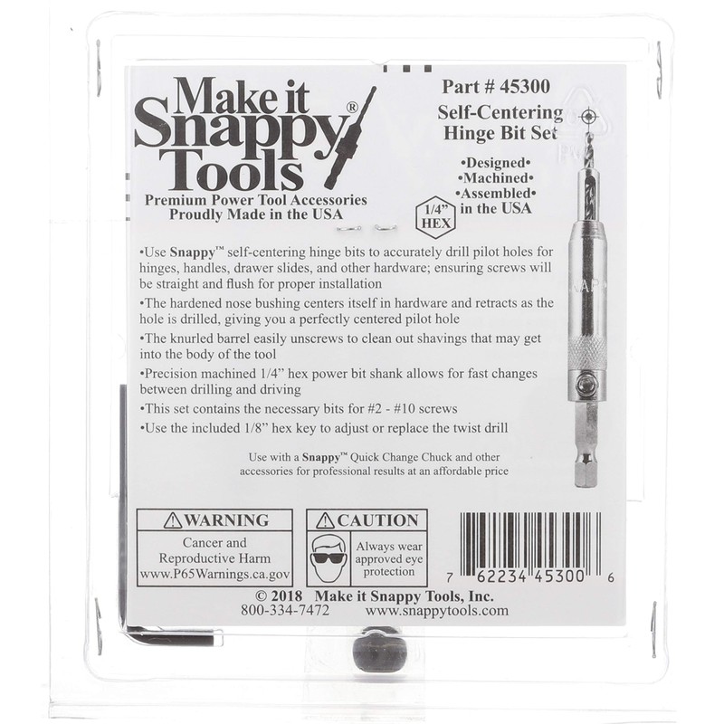 Make it Snappy Set of 3 Snappy Tools Hinge Bits