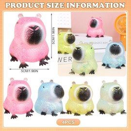 Capybara Squeeze Toy Puffer Fish Kneading Cute Capybara Fidget Toy Capybara Stress Relief Squeeze Toys Sensitive Squeeze Toy Capybara Anti-Stress Toy for Adults and Children Pack of 2
