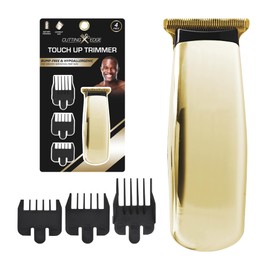 Cutting Edge Battery Trimmer for Men, Hypoallergenic Compact Trimmer with 3 Guide Combs (3mm, 6mm, 10mm) Self Sharpening Blades, Bump-Free & Irritation-Free, Requires 1 AA Battery (Not Included)