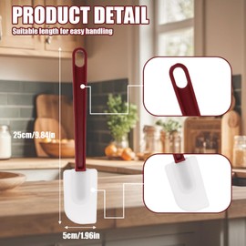 10Pack Rubber Spatula Set 500 Fahrenheit Heat Resistant Silicone Spatulas 10 Inch Commercial Spatula Non Stick Heavy Duty Spatula for Kitchen Cooking Baking Mixing Utensils, Dishwasher Safe