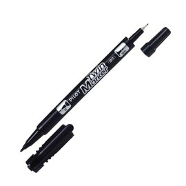 Pilot Permanent Markers, Twin Markers, Fine Point, Extra Fine Point, Black, 10 Count MEF120EU10B