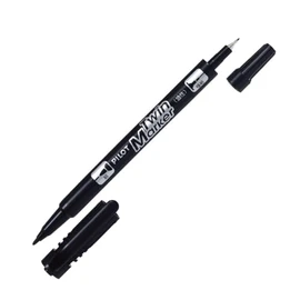 Pilot Permanent Markers, Twin Markers, Fine Point, Extra Fine Point, Black, 10 Count MEF120EU10B