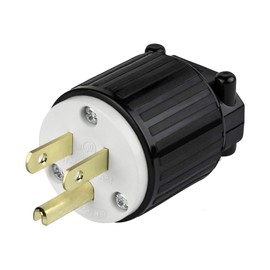 NEMA 5-15P 15 Amp 125 Volt Straight Blade Replacement Plug Connector with UL Listed 2 Pole 3 Wire for Grounding Connector Extension Cord Plug Replacement