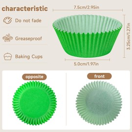 Xlloest Standard Cupcake Cases Rainbow Color Muffin Cases Paper 400pcs
