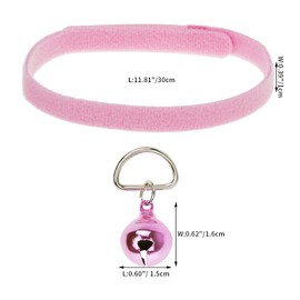 jiebor 24Pcs Tiny Kitten Collar Puppy Whelping Collars with 24Pcs Bell for Small Newborn Puppies Kitten Cat Dog