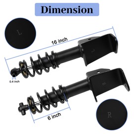 Front Shocks Absorber Set for Yamaha Drive G29 2007-2016 | Yamaha Golf Carts Passenger Side and Driver Side JW2-F3390-00-00 JW2-F3350-00
