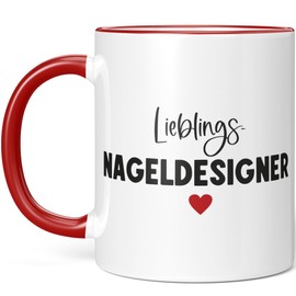 JUNIWORDS Tasse, Lieblings-Nageldesigner, Rot (7761631)