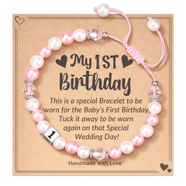 POWWA First Birthday Gifts for girls, 1st Birthday Gifts for Girls for Daughter Granddaughter Niece