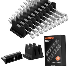 40PCS Magnetic Wrench Organizer Wrench Holder - Wrench Tool Organizers for Tool Drawer Storage, Wrench Storage Set with Metric & SAE Label, Wrench Rack Tool Gift for Professional Mechanics Men, Black