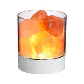 Himalayan Salt Stone Night Light 7 Colors LED Rock Crystal Lamp Portable USB Natural Air Purification Lamp for Car Home Office Bedroom Desktop Decoration