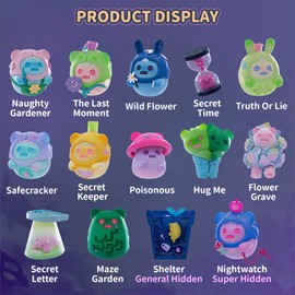 BEEMAI Ghost Bear The Secret Bear Garden Series 12PC Random Design Cute Figures Collectibles Birthday Gift (Whole Set)