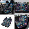 Wetoricau Frog Mushroom Pattern Car Seat Cover Sets Steering Wheel