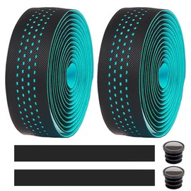 MOCNT Bicycle Handlebar Tape Breathable Cycling Bike Handlebar Tape PU EVA Handle Bar Grip Wrap Tapes Comfort Non Slip Shock Absorbent Road Bike Handlebar Drop Bar Tape Blue