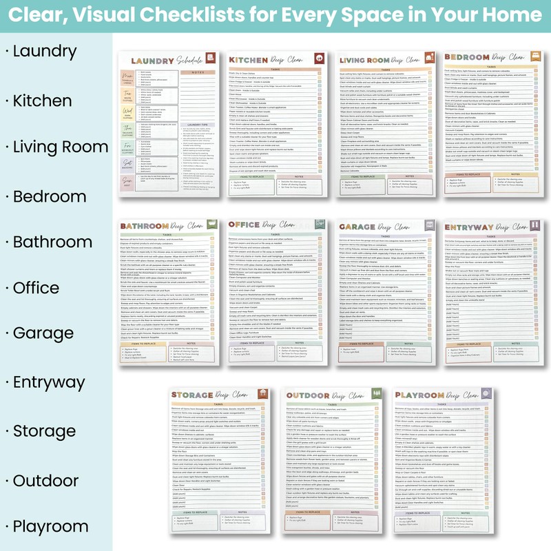 PICKONA ADHD Cleaning Planner Bundle Cleaning Schedule ADHD Planner for