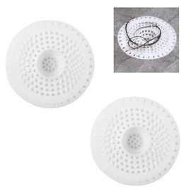 White Drain Hair Catcher Shower Drain Cover Hair Catcher Bathtub Drain Hair Catcher Silicone Tub Hair Catcher Drain Protector