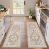 Pauwer Kitchen Mats for Floor 3 Piece Set Boho Non