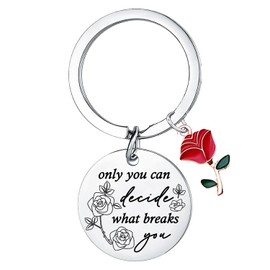 Waeceip Roses Keychain Flower Charm Keychains Roses Gifts for Rose Lovers Gifts Rose Accessories for Women Friends Sister Daughter Inspirational Gift for Women Female Red Flower Decoration