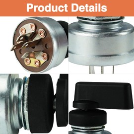 Starter Ignition Switch 4 Terminal 4 Position Replace for Mi-ller Welder 176606 207110 217680 207073 Includes Handle