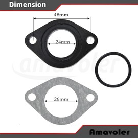 Amavoler 26mm 2 Pcs Carburetor Carb Carby Intake Carb Manifold Gasket Replacement parts Fit for 125cc 150cc PIT Dirt Bike Quad ATV Buggy.
