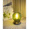 Touch Control Small Table Lamp Set of 2, Elegant Green