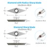 DEEFIINE 10Pcs Tungsten Carbide Cutters Inserts Set with 6pcs Screws