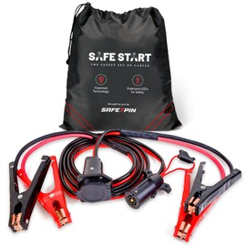 Safe Start Jumper Cable | Heavy Duty Jumper Cables for Trucks, SUV | Self Rescue Car Jump Starter | Quick Connect, Built-in Lights, Portable | Prioritizing Safety | 6 Gauge Wire, 12 Ft.