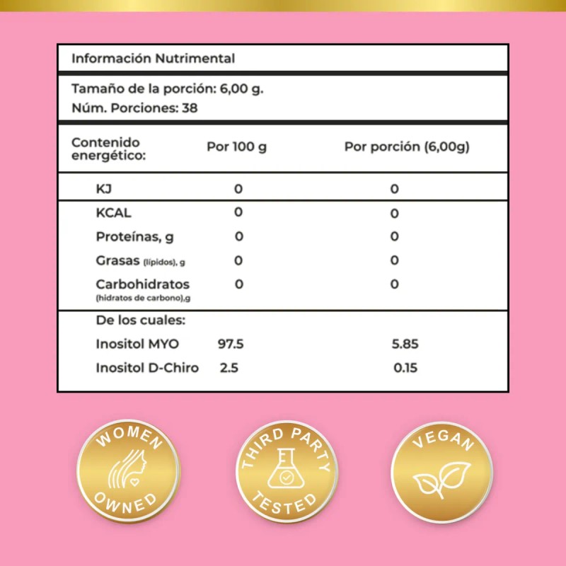 Ovatol Inositol Puro 6000mg Por Porción | Bikini Burn