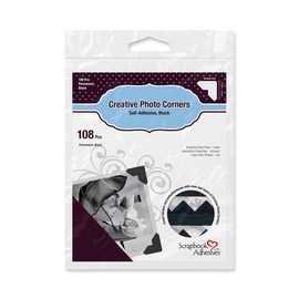 Scrapbook Adhesives by 3L Self-Adhesive Paper Photo Corners, Black, 108-Pack