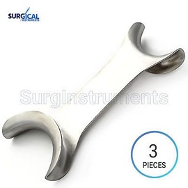 3 Cheek Retractor Dental Orthodontic Surgical Instruments Stainless Steel