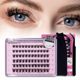 72 Pestañas Postizas Autoadhesivas De Imitación De Visón - Pestañas 3D Prepegadas Para Un Look Dramático Con Efecto Aleatorio