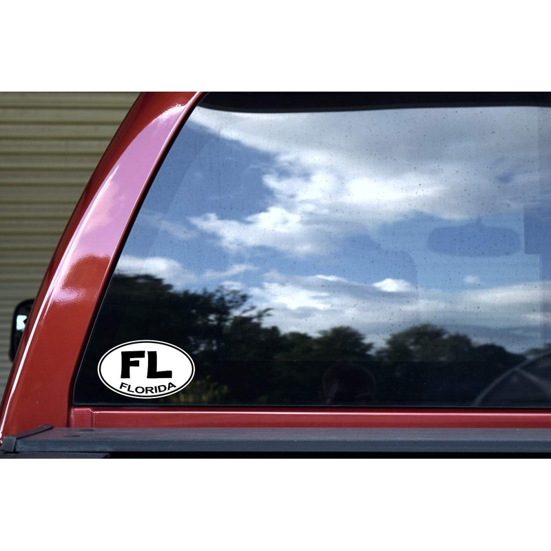StickerTalk Oval Florida Vinyl Sticker, 5 inches by 3 inches
