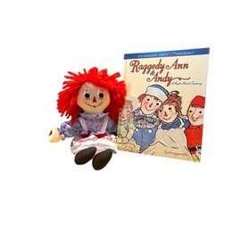Aurora Raggedy Ann 12" Classic Soft Doll with Hardcover Book – Vintage-Style Stuffed Toy with Embroidered Features, Includes Raggedy Ann Stories Collection