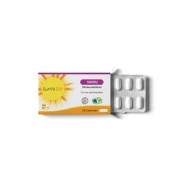 Sunvit-D3 Vitamin D 1000iu - 28 Vitamin D Capsules | Vegan Vitamin D3 Capsules | Halal Vitamin d Supplement | Vitamin D3 Capsules Support The Maintenance of Bone, Teeth & Muscle Function