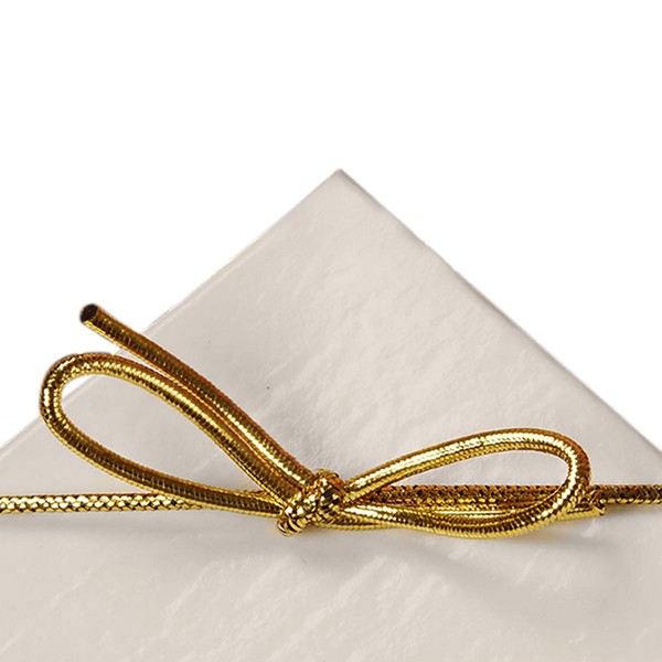 19 Inch Gold Metallic Stretch Loops with Bows (150)