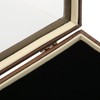 Pin Display Case Large Black PU Leather Dustproof Glass Widely