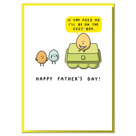If You Need Me I'll Be On The Eggs Box. Funny Father's Day Card for a Games Mad Dad