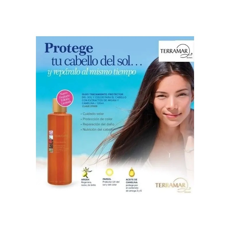 Óleo Para Cabello Protector De Color Y Sol 120ml Terramar