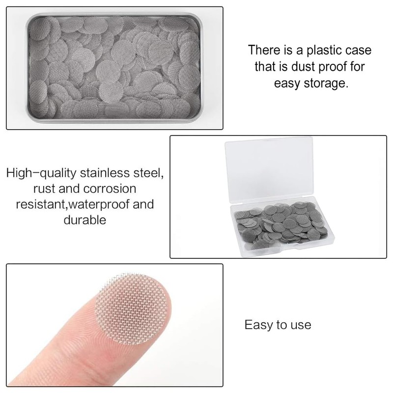 Pipe Filtering Smoking, Pipe Screens, 200 Pipe Screens, 15 mm