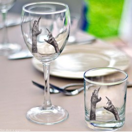 Enigma Design Company Zombie Hands Clear Vinyl Semitransparent Decal Sticker 5"