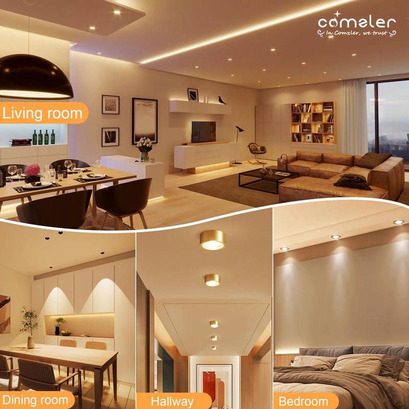 comzler GU10 LED Bulb, 2700K Soft Warm White, 50W Halogen