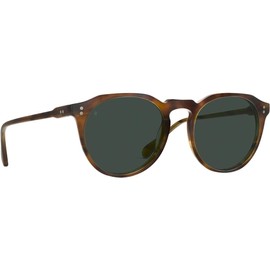RAEN Ð Remmy Ð Unisex Retro Round Sunglasses UV Protection - Split Finish Rootbeer/Green (Size 52 MM)